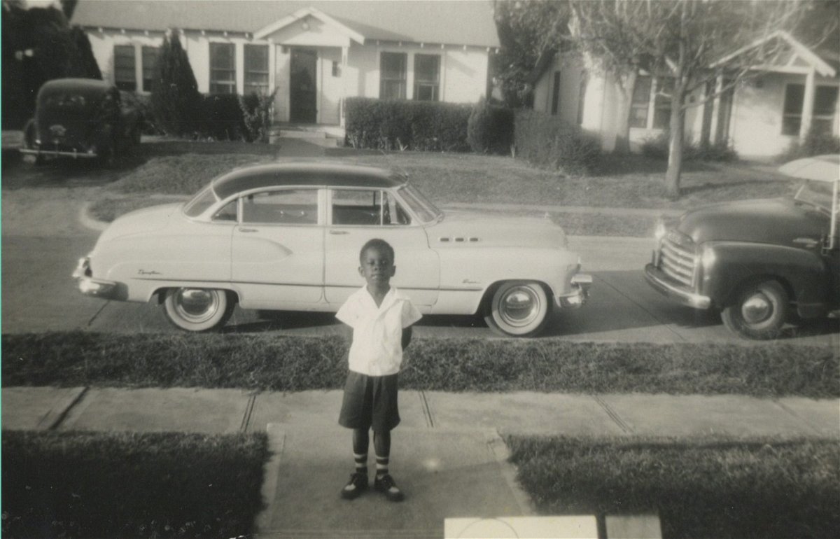 Young Reynauld Smith in 1943 at 4615 Bradshaw Street in South Dallas. Photo courtesy of [bc]Workshop, contributed by Kenneth Smith, Dallas Neighborhood Stories Grant Collection, Dallas Public Library