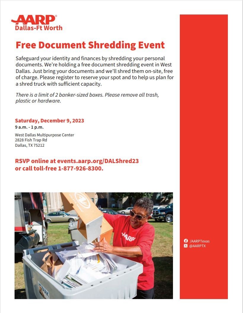 Free Paper Shredding Event Dallas Free Press